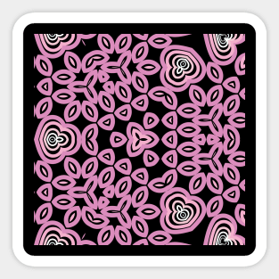 Kaleidoscope Baby Pink Heart Pattern Sticker